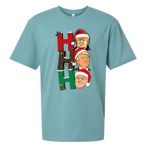 Merry Christmas Ho Ho Ho Trump Santa Light Christmas Sueded Cloud Jersey T-Shirt