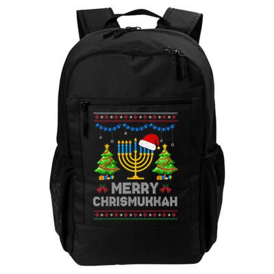 Merry Chrismukkah Happy Hanukkah Christmas Santa Hat Menorah Backpack