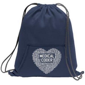 Medical Coder Heart Gift Graduation Graduate Gifts Sweatshirt Cinch Pack Bag