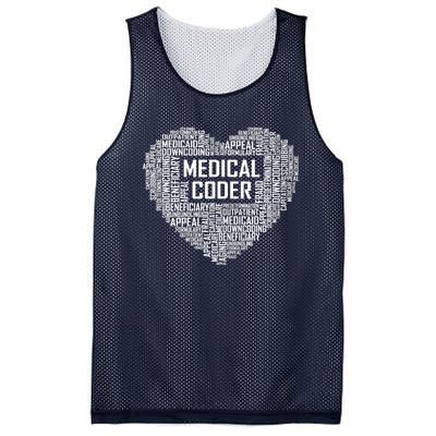 Medical Coder Heart Gift Graduation Graduate Gifts Mesh Reversible Basketball Jersey Tank