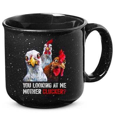 Mother Clucker Hen Humor | Chicken Shirts For Chicken Lovers 15oz Campfire Ceramic Mug