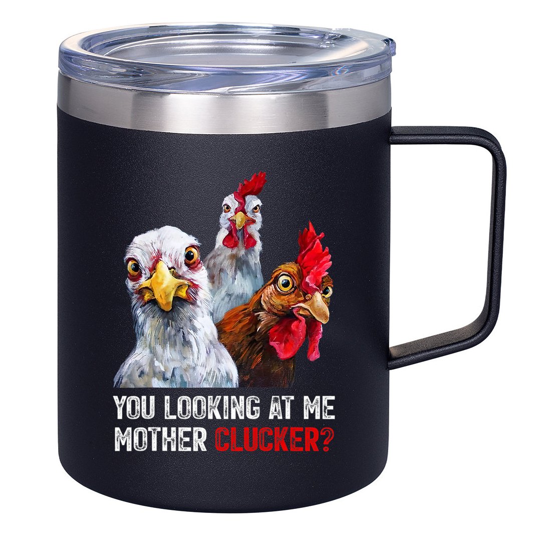 Mother Clucker Hen Humor | Chicken Shirts For Chicken Lovers 12oz Stainless Steel Coffee Mug
