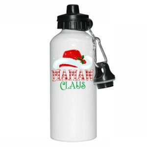 Mamaw Claus Hat New Christmas Santa Claus Funny Gift Aluminum Water Bottle 