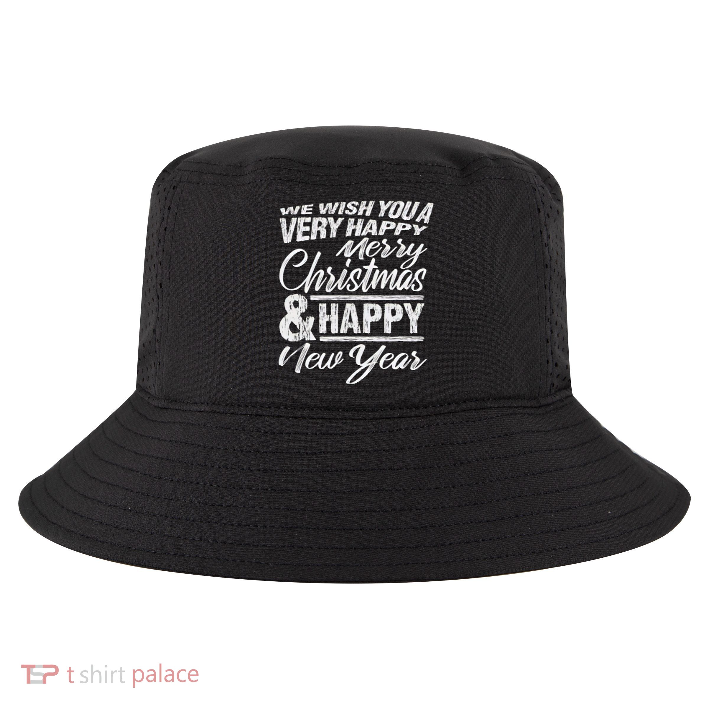 Merry Christmas Happy New Year Cool Comfort Performance Bucket Hat