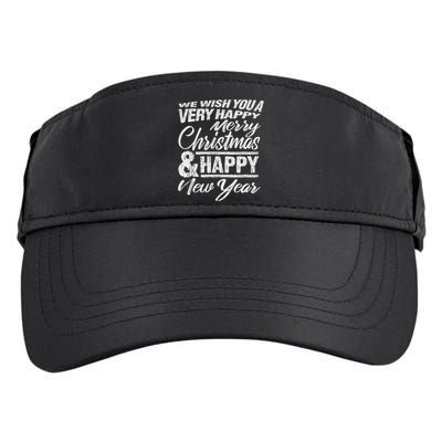 Merry Christmas Happy New Year Adult Drive Performance Visor