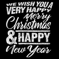 Merry Christmas Happy New Year Cropped Pullover Crew