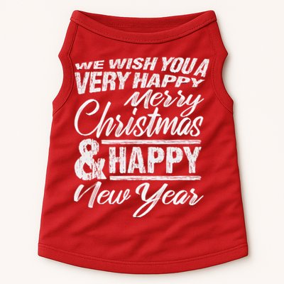 Merry Christmas Happy New Year Doggie Tank