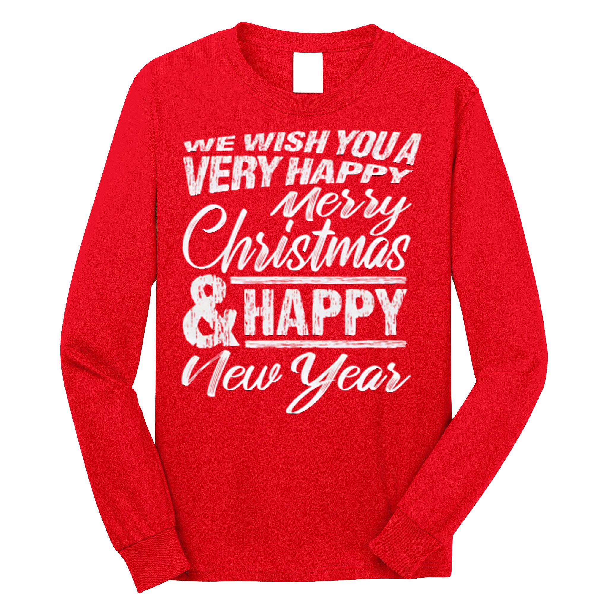 Merry Christmas Happy New Year Long Sleeve Shirt