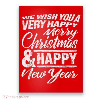 Merry Christmas Happy New Year Poster