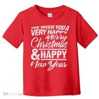 Merry Christmas Happy New Year Toddler T-Shirt