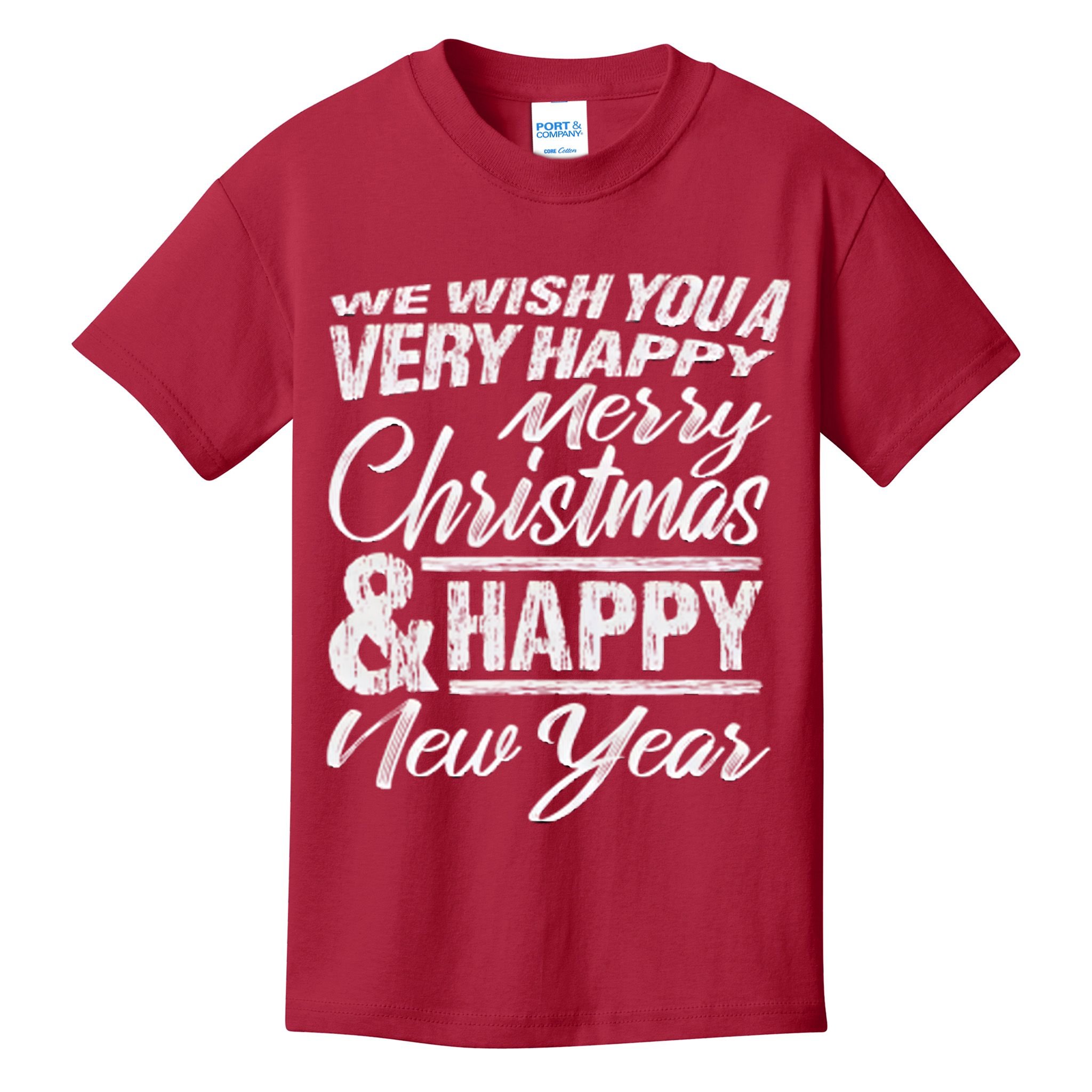 Merry Christmas Happy New Year Kids T-Shirt