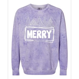 Merry Christmas Holiday Festive Colorblast Crewneck Sweatshirt