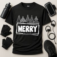 Merry Christmas Holiday Festive Cooling Performance Crew T-Shirt