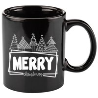 Merry Christmas Holiday Festive 11oz C Handle Ceramic Mug