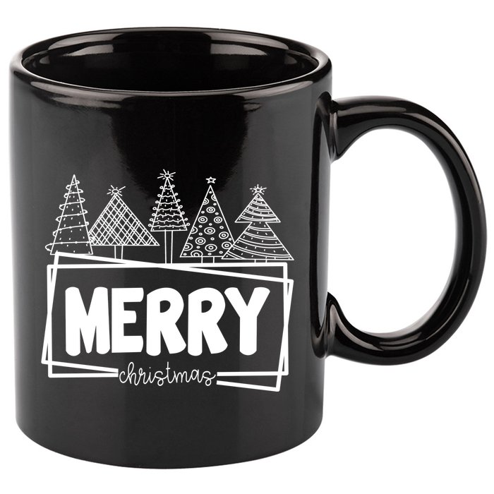 Merry Christmas Holiday Festive 11oz C Handle Ceramic Mug