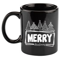 Merry Christmas Holiday Festive 11oz C Handle Ceramic Mug
