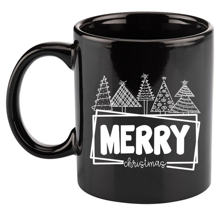 Merry Christmas Holiday Festive 11oz C Handle Ceramic Mug