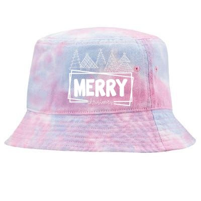 Merry Christmas Holiday Festive Tie-Dyed Bucket Hat