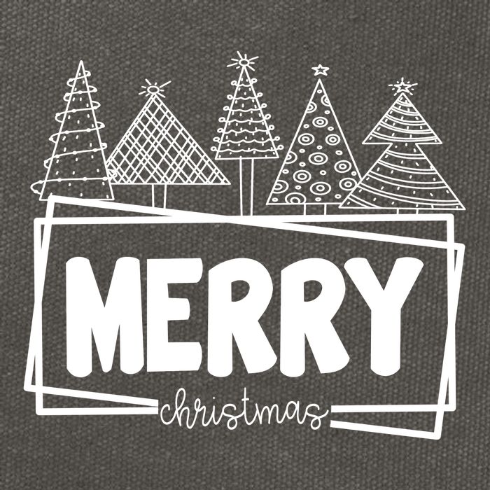 Merry Christmas Holiday Festive Cotton Canvas Backpack