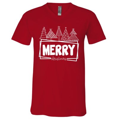 Merry Christmas Holiday Festive V-Neck T-Shirt