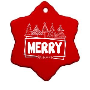 Merry Christmas Holiday Festive Ceramic Star Ornament