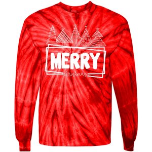 Merry Christmas Holiday Festive Tie-Dye Long Sleeve Shirt