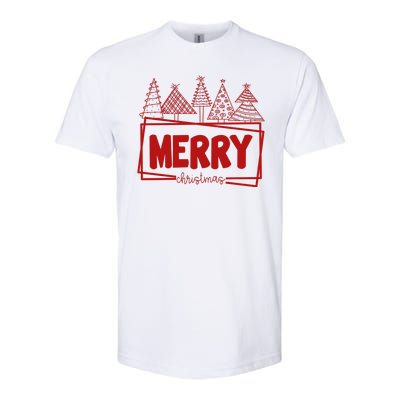 Merry Christmas Holiday Festive Softstyle® CVC T-Shirt