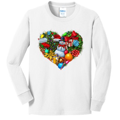 Merry Christmas Holiday Love Kids Long Sleeve Shirt