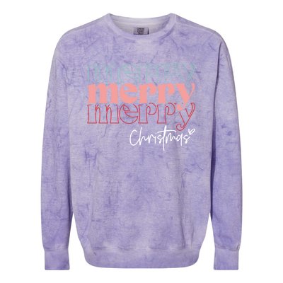 Merry Christmas Holiday Season Winter Vibes Christmas Gift Colorblast Crewneck Sweatshirt