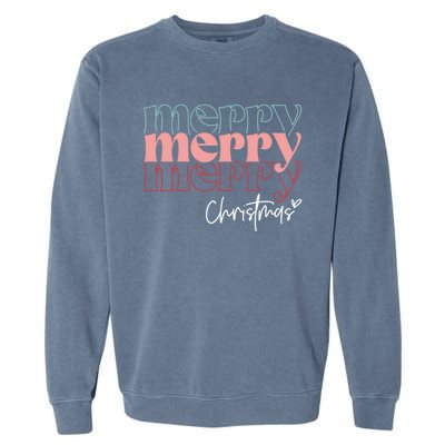 Merry Christmas Holiday Season Winter Vibes Christmas Gift Garment-Dyed Sweatshirt