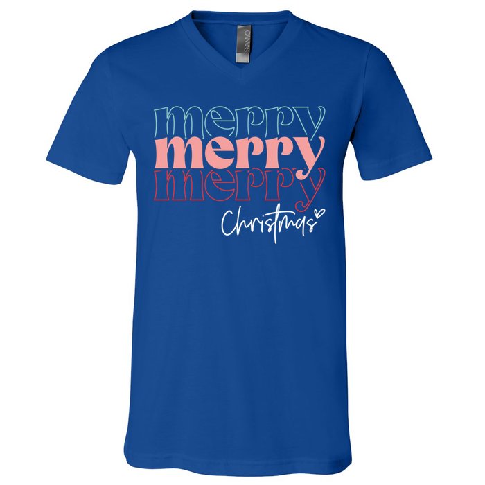 Merry Christmas Holiday Season Winter Vibes Christmas Gift V-Neck T-Shirt