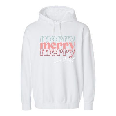 Merry Christmas Holiday Season Winter Vibes Christmas Gift Garment-Dyed Fleece Hoodie