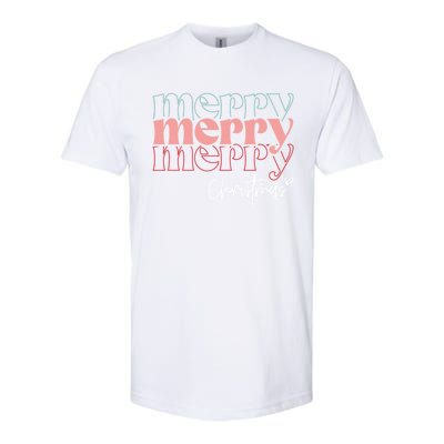 Merry Christmas Holiday Season Winter Vibes Christmas Gift Softstyle CVC T-Shirt