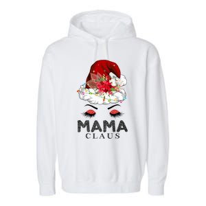 Mama Claus Hat Awesome Happy New Santa Claus Christmas Gift Garment-Dyed Fleece Hoodie