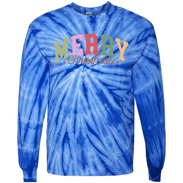 Merry Christmas Holiday Season Winter Vibes Christmas Meaningful Gift Tie-Dye Long Sleeve Shirt