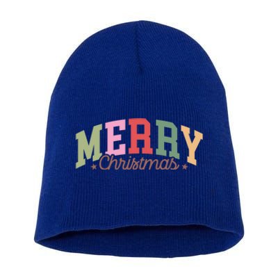 Merry Christmas Holiday Season Winter Vibes Christmas Meaningful Gift Short Acrylic Beanie