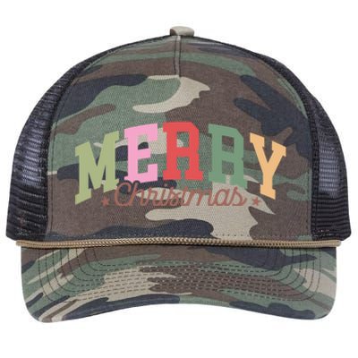 Merry Christmas Holiday Season Winter Vibes Christmas Meaningful Gift Retro Rope Trucker Hat Cap