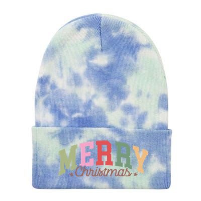 Merry Christmas Holiday Season Winter Vibes Christmas Meaningful Gift Tie Dye 12in Knit Beanie