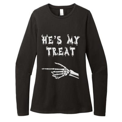 Matching Couples Halloween Outfit His And Hers Funny Costume Womens CVC Long Sleeve Shirt