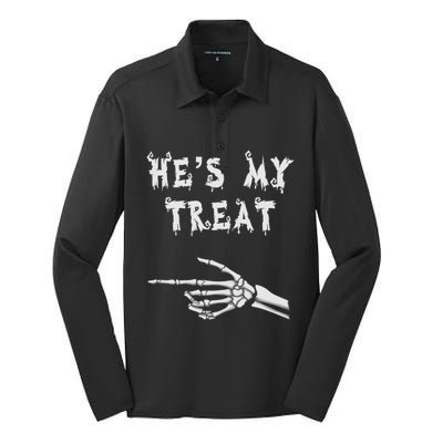 Matching Couples Halloween Outfit His And Hers Funny Costume Silk Touch Performance Long Sleeve Polo