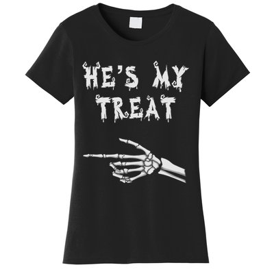 Matching Couples Halloween Outfit His And Hers Funny Costume Women's T-Shirt