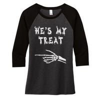 Matching Couples Halloween Outfit His And Hers Funny Costume Women's Tri-Blend 3/4-Sleeve Raglan Shirt