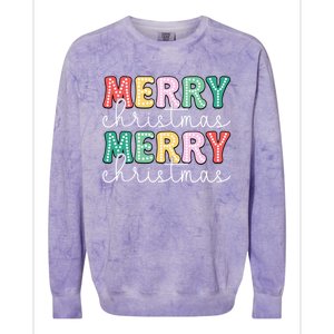 Merry Christmas Holiday Winter Vibes Christmas Gift Colorblast Crewneck Sweatshirt