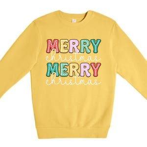 Merry Christmas Holiday Winter Vibes Christmas Gift Premium Crewneck Sweatshirt