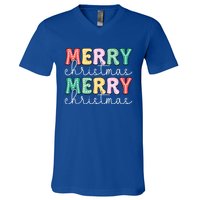 Merry Christmas Holiday Winter Vibes Christmas Gift V-Neck T-Shirt