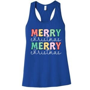 Merry Christmas Holiday Winter Vibes Christmas Gift Women's Racerback Tank