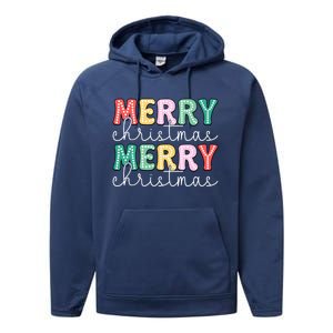 Merry Christmas Holiday Winter Vibes Christmas Gift Performance Fleece Hoodie