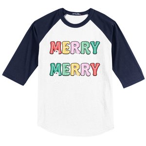 Merry Christmas Holiday Winter Vibes Christmas Gift Baseball Sleeve Shirt