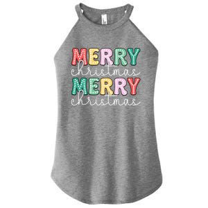 Merry Christmas Holiday Winter Vibes Christmas Gift Women's Perfect Tri Rocker Tank