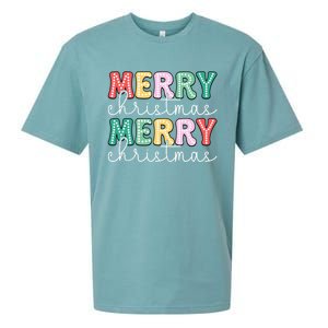 Merry Christmas Holiday Winter Vibes Christmas Gift Sueded Cloud Jersey T-Shirt